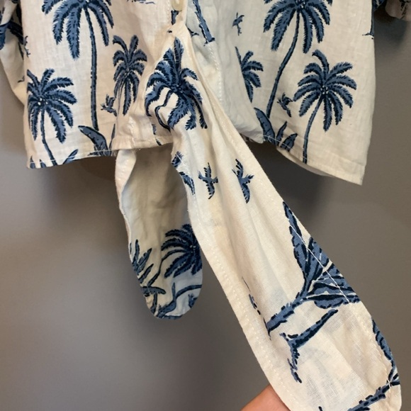 XL H&M Dempsey Palm Tree Linen Blend - Picture 4 of 8
